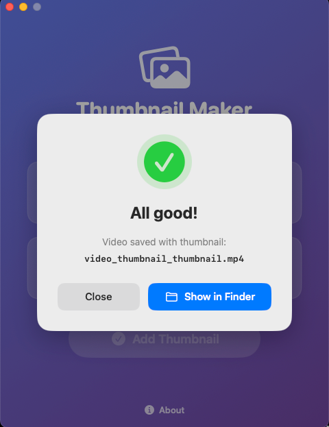 Thumbnail Maker - File Selection